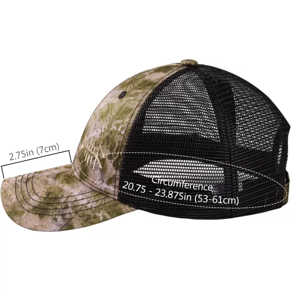 BASSDASH Altimate Fishing Hat Mesh Back for Men Women Adjustable Baseball Trucker CapBarren Camo