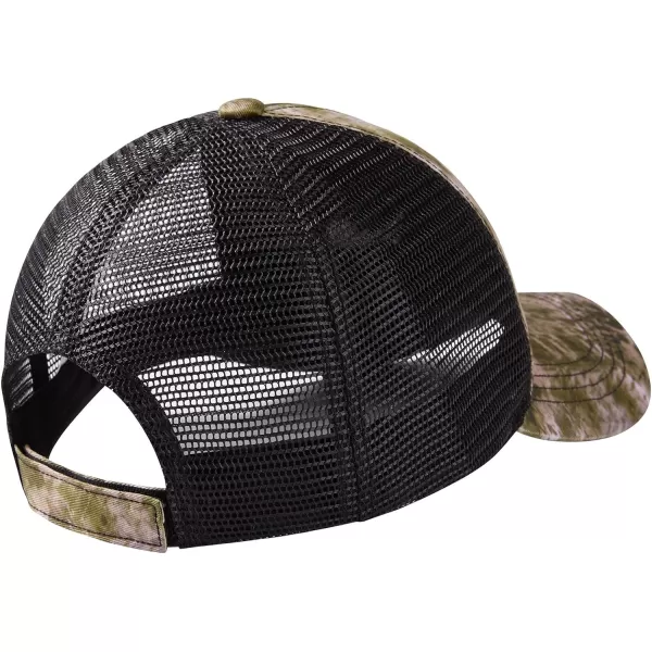 BASSDASH Altimate Fishing Hat Mesh Back for Men Women Adjustable Baseball Trucker CapBarren Camo