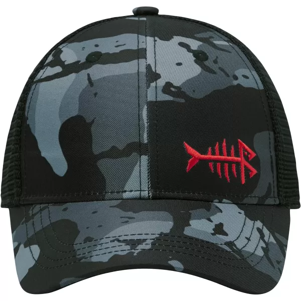 BASSDASH Altimate Fishing Hat Mesh Back for Men Women Adjustable Baseball Trucker CapBlack Camo