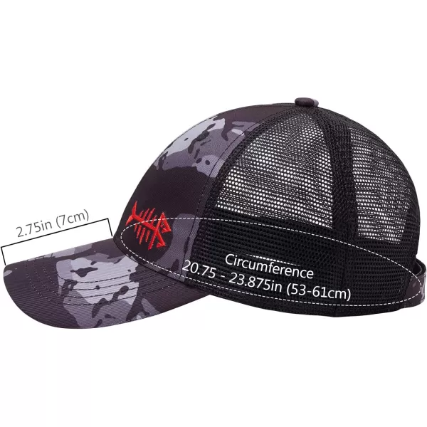 BASSDASH Altimate Fishing Hat Mesh Back for Men Women Adjustable Baseball Trucker CapBlack Camo New