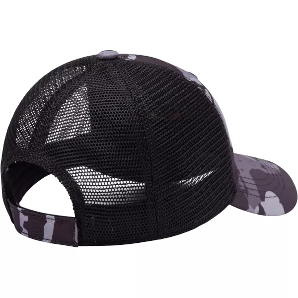 BASSDASH Altimate Fishing Hat Mesh Back for Men Women Adjustable Baseball Trucker CapBlack Camo New