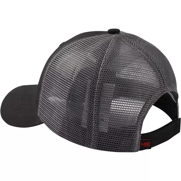 BASSDASH Altimate Fishing Hat Mesh Back for Men Women Adjustable Baseball Trucker CapBlackFish Flag