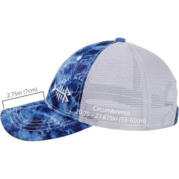 BASSDASH Altimate Fishing Hat Mesh Back for Men Women Adjustable Baseball Trucker CapBlue Camo