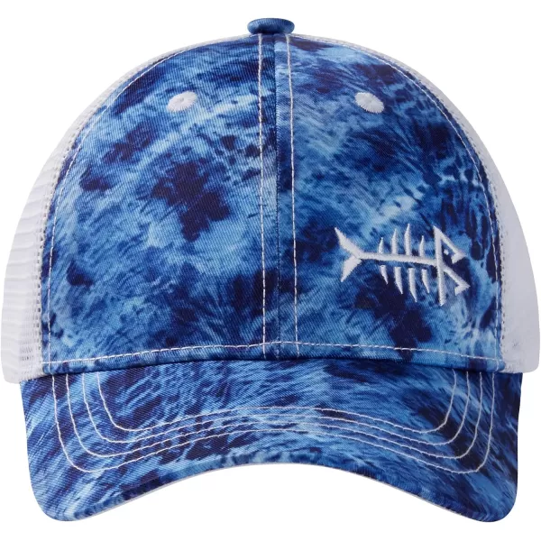 BASSDASH Altimate Fishing Hat Mesh Back for Men Women Adjustable Baseball Trucker CapBlue Camo