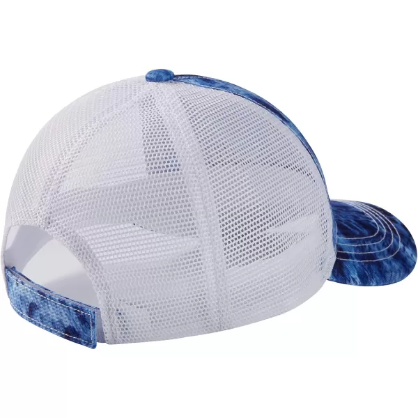 BASSDASH Altimate Fishing Hat Mesh Back for Men Women Adjustable Baseball Trucker CapBlue Camo