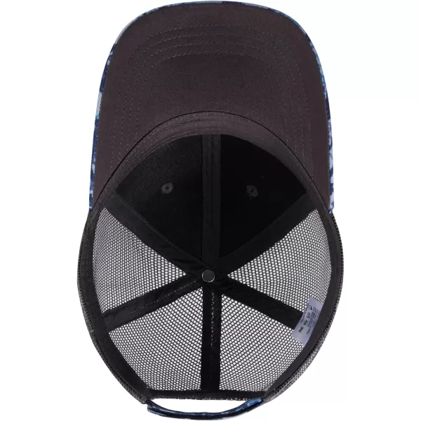 BASSDASH Altimate Fishing Hat Mesh Back for Men Women Adjustable Baseball Trucker CapBlue Scales