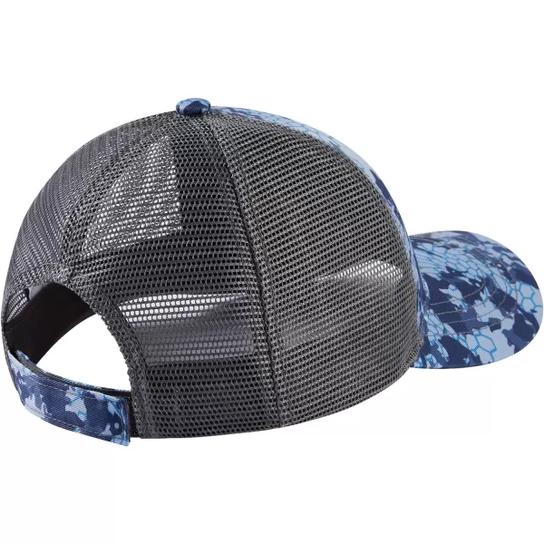 BASSDASH Altimate Fishing Hat Mesh Back for Men Women Adjustable Baseball Trucker CapBlue Scales