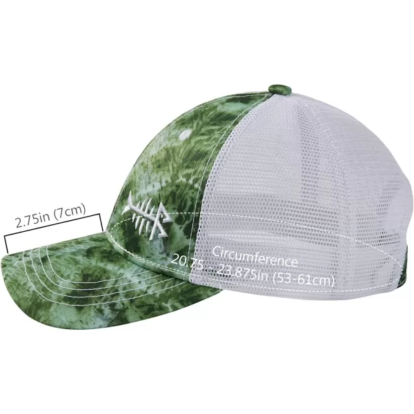 BASSDASH Altimate Fishing Hat Mesh Back for Men Women Adjustable Baseball Trucker CapGreen Camo