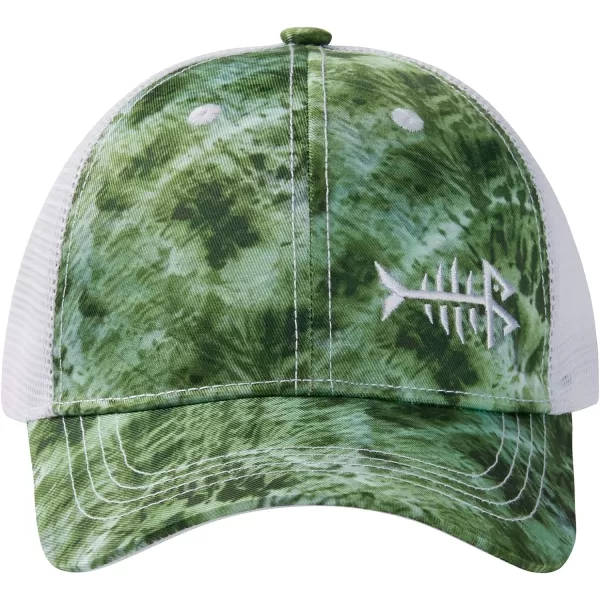 BASSDASH Altimate Fishing Hat Mesh Back for Men Women Adjustable Baseball Trucker CapGreen Camo