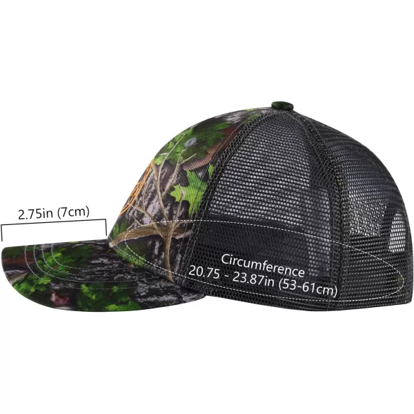 BASSDASH Altimate Fishing Hat Mesh Back for Men Women Adjustable Baseball Trucker CapGreen Leaf