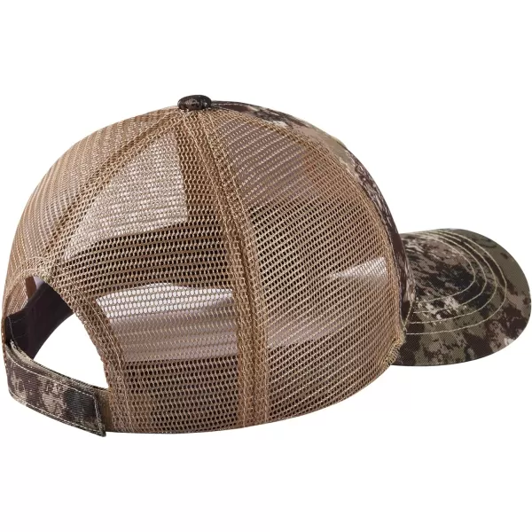 BASSDASH Altimate Fishing Hat Mesh Back for Men Women Adjustable Baseball Trucker CapGrunge Camo