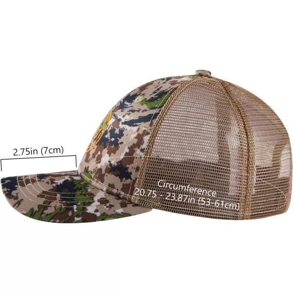 BASSDASH Altimate Fishing Hat Mesh Back for Men Women Adjustable Baseball Trucker CapHighland