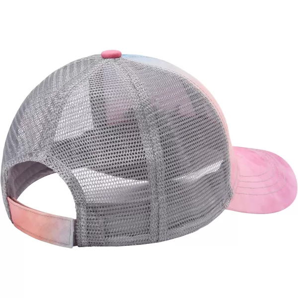 BASSDASH Altimate Fishing Hat Mesh Back for Men Women Adjustable Baseball Trucker CapRosy Clouds