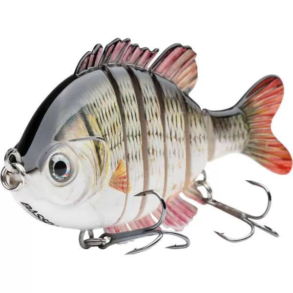 BASSDASH SwimPanfish Multi Jointed Panfish Bluegill Swimbaits Hard Topwater Bass Lures Fishing Lure Crank Saltwater 35in085ozCarp