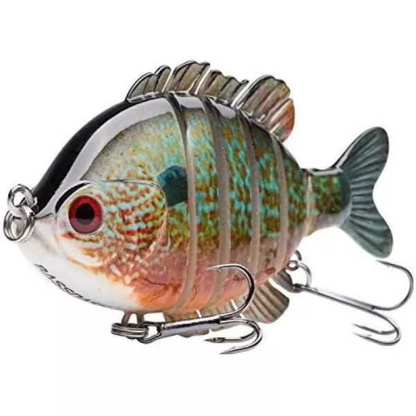 BASSDASH SwimPanfish Multi Jointed Panfish Bluegill Swimbaits Hard Topwater Bass Lures Fishing Lure Crank Saltwater 35in085ozLongear Sunfish