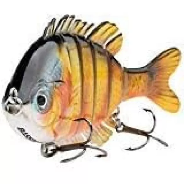 BASSDASH SwimPanfish Multi Jointed Panfish Bluegill Swimbaits Hard Topwater Bass Lures Fishing Lure Crank Saltwater 35in085ozOrange Sunfish