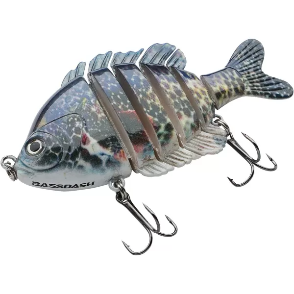 BASSDASH SwimPanfish Multi Jointed Panfish Bluegill Swimbaits Hard Topwater Bass Lures Fishing Lure Crank Saltwater 35in085ozPack of 4 Colors BPRL