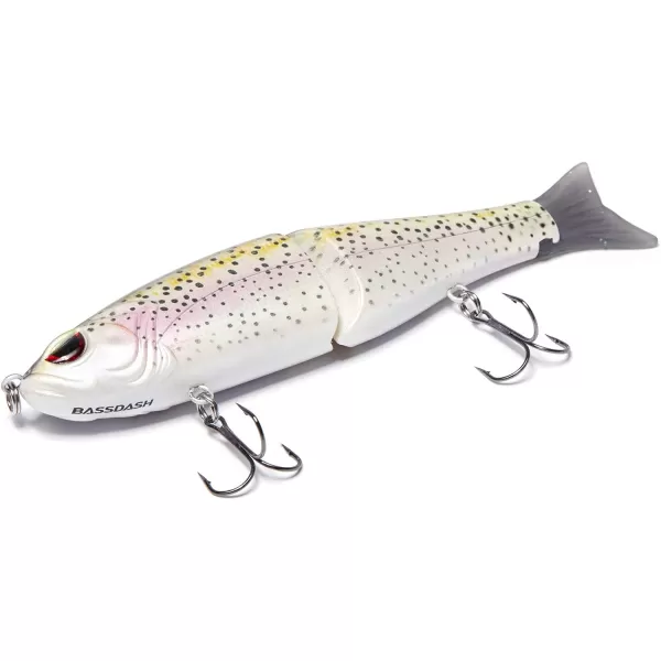 Bassdash SwimShad Glide Baits Jointed Swimbait Bass Pike Salmon Trout Muskie Fishing LureRainbow Trout