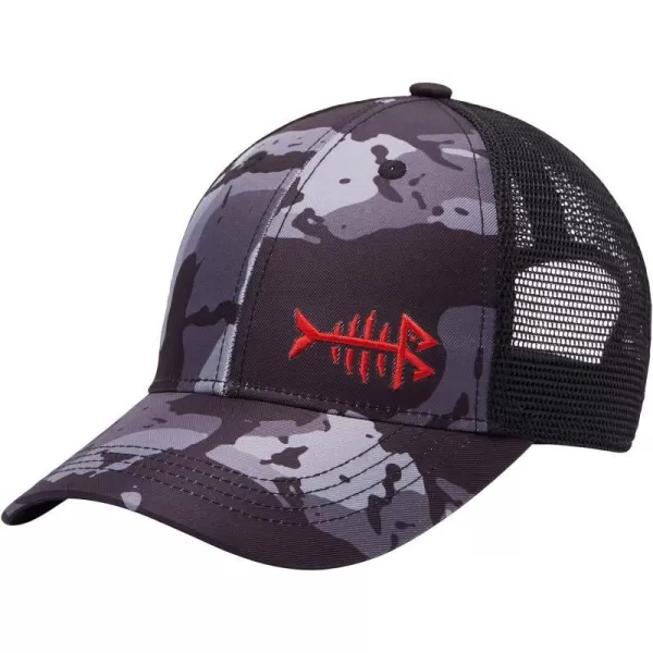 BASSDASH Altimate Fishing Hat Mesh Back for Men Women Adjustable Baseball Trucker CapBlack Camo New