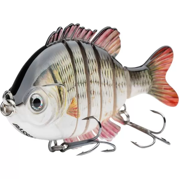 BASSDASH SwimPanfish Multi Jointed Panfish Bluegill Swimbaits Hard Topwater Bass Lures Fishing Lure Crank Saltwater 35in085ozCarp