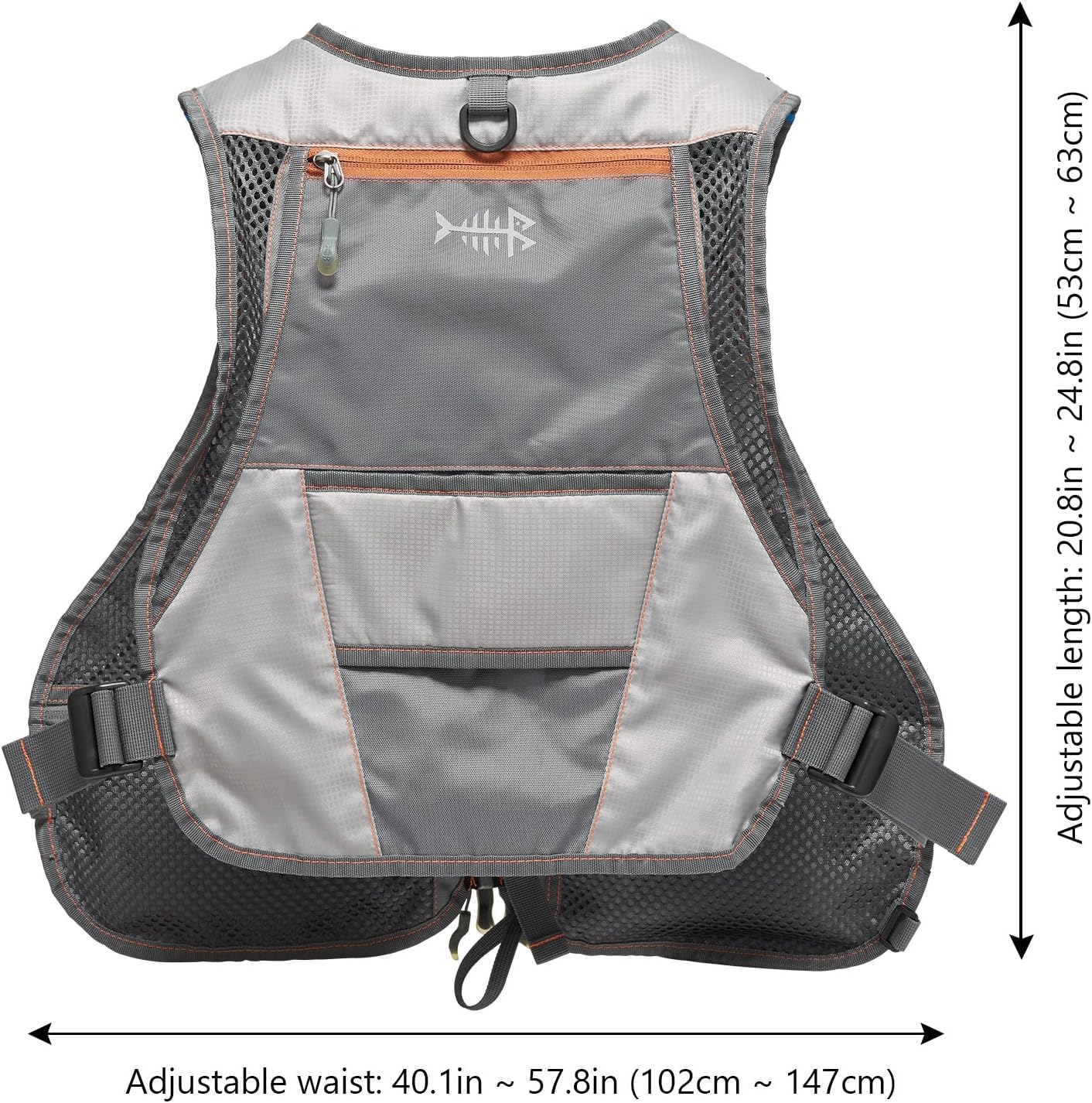 BASSDASH Fly Fishing Vest - Adjustable With Detachable Bottle Holder For Men & Women