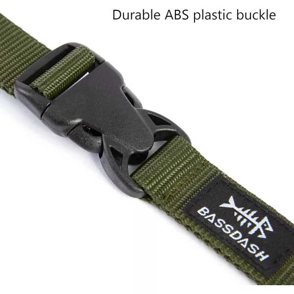 BASSDASH Adult Sternum Strap Adjustable Chest Strap for Backpack with Buckle 2PackUpdated Clip  Army Green