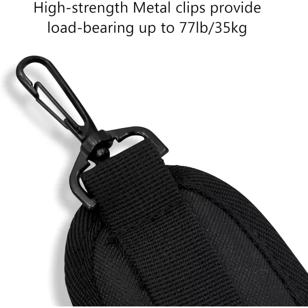 BASSDASH Backpack Straps Replacement Adjustable Padded Shoulder Straps for Backpack Dry BagBlack AdultMetal Clips