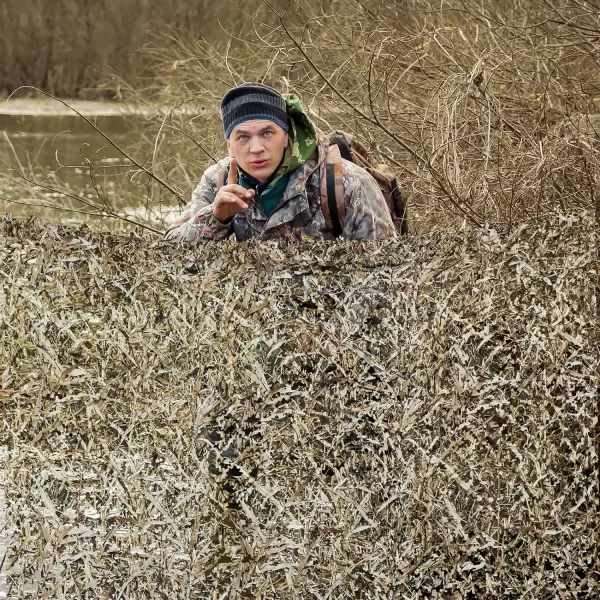 BASSDASH Camo Netting Camouflage Mesh Water Resistant for Hunting Blind PartyReeds