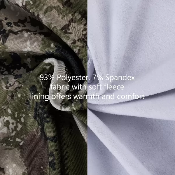 BASSDASH Fleece Neck Gaiter with Nose Hole Winter Face Mask for Men Women Windproof Scarf for Fishing Hunting SkiingGrunge Camo