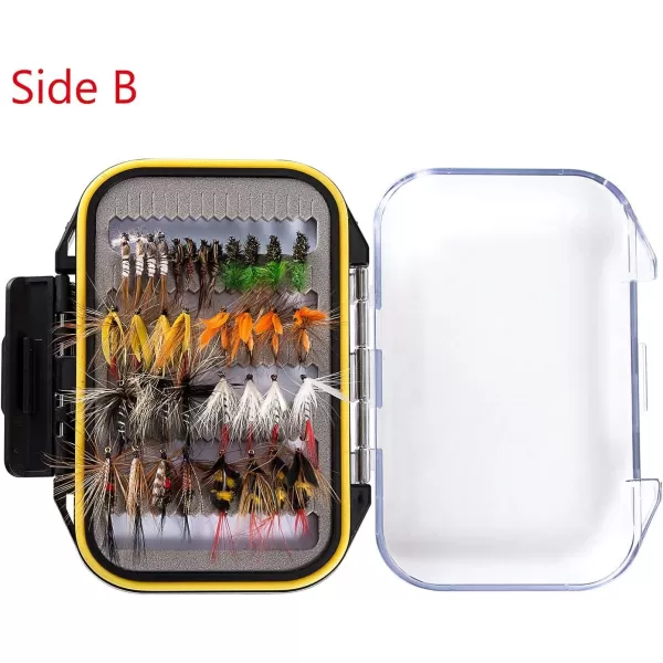 BASSDASH Fly Fishing Flies Kit Fly Assortment Trout Bass Fishing with Fly Box 366472768096pcs with DryWet Flies Nymphs Streamers Popper72 pcs assorted flies kit with waterproof fly box