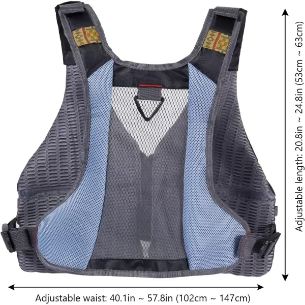 BASSDASH Fly Fishing Vest with Pockets Adjustable Size for Men Women Bass Trout Fishing FV12Black