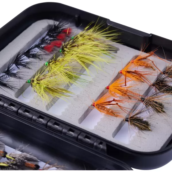 BASSDASH Fly Fishing Wet Flies for Trout Salmon Fishing Nymphs Streamers with Fly Box56pcs Wet Flies Assortment