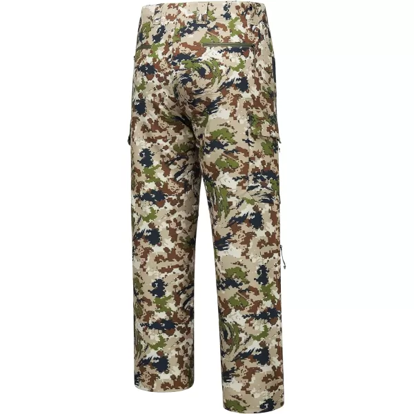 BASSDASH Invis Mens Stretch Hunting Pants Water Resistant Camo Fishing PantHighland