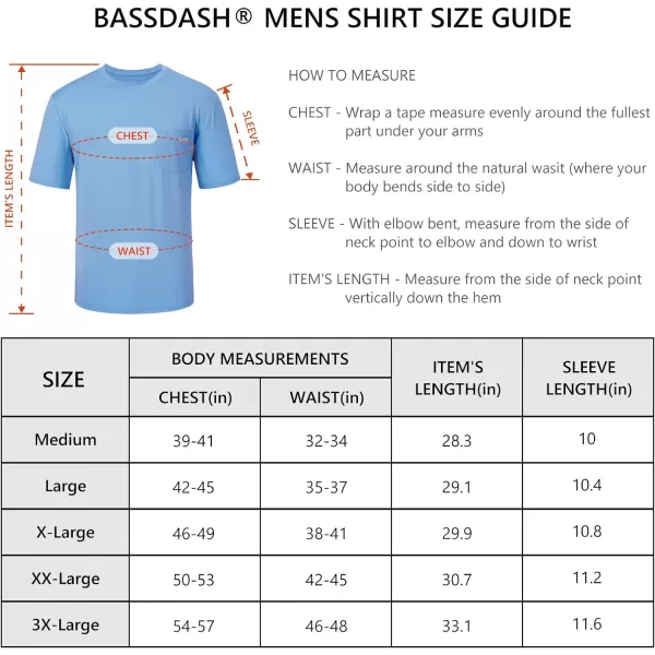 BASSDASH Mens UPF 50 Performance Short Sleeve Pocket TShirt UV Sun Protection Fishing Hiking Kayaking Sports ShirtsCarolinaWhite Logo  Pack of 2