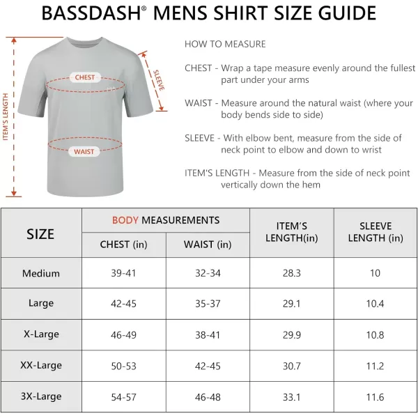 BASSDASH Mens UPF 50 Performance Short Sleeve Pocket TShirt UV Sun Protection Fishing Hiking Kayaking Sports ShirtsCool GreyWhite Logo