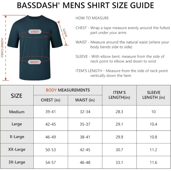 BASSDASH Mens UPF 50 Performance Short Sleeve Pocket TShirt UV Sun Protection Fishing Hiking Kayaking Sports ShirtsStone BlueGrey Logo