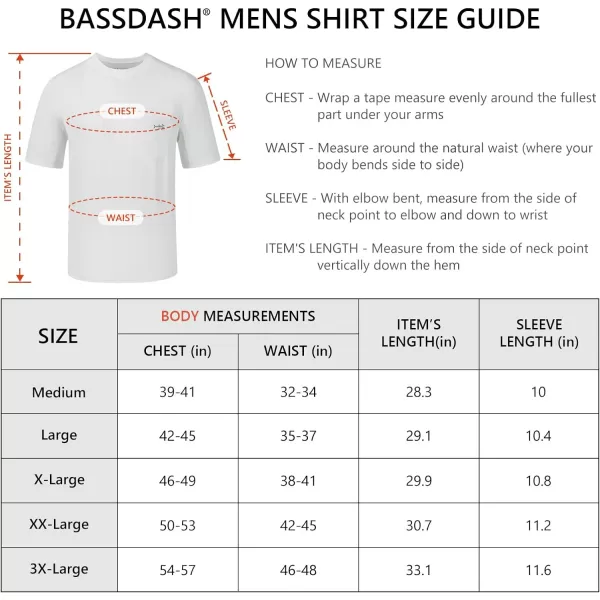 BASSDASH Mens UPF 50 Performance Short Sleeve Pocket TShirt UV Sun Protection Fishing Hiking Kayaking Sports ShirtsWhiteGrey Logo