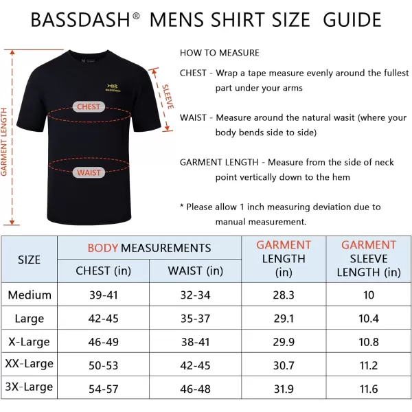 BASSDASH Mens UPF 50 Short Sleeve Fishing Shirts Performance Cooling UV Sun Protection Hiking TShirtsBlack  Pack of 2