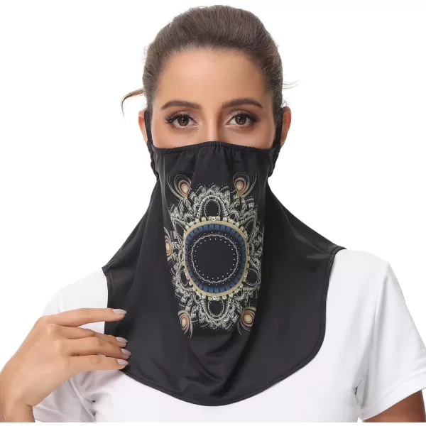 BASSDASH Neck Gaiter Mask UPF 50 Sun Protection for Men amp Women Fishing Hiking OutdoorFractal