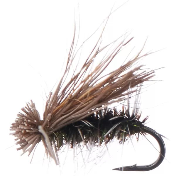 BASSDASH Trout Fly Fishing Flies Tenkara Wet Dry Flies Nymphs Sakasa Kebari 12pcs Assortment Barbless Barbed HooksBarbed Dry Flies for Trout Fishing