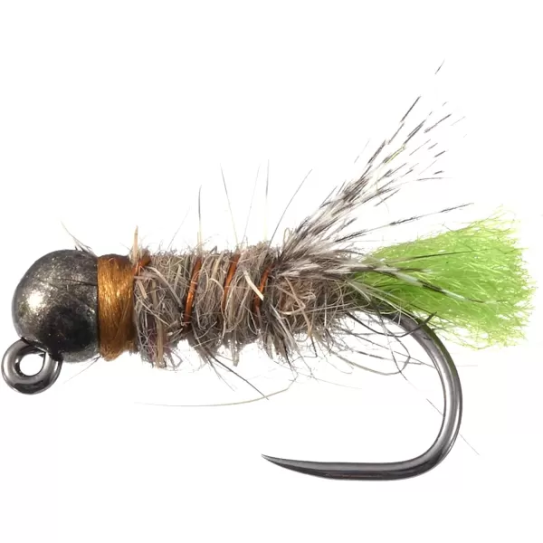 BASSDASH Trout Fly Fishing Flies Tenkara Wet Dry Flies Nymphs Sakasa Kebari 12pcs Assortment Barbless Barbed HooksBarbless Nymphs and Dry Flies for Trout Fishing
