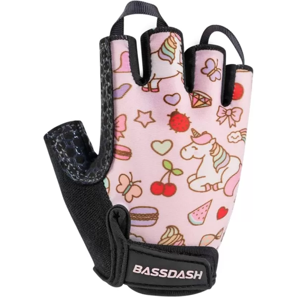 BASSDASH UPF 50 Kids Gloves with Padded Grippy Palm UV Protection for Bicycles Fishing for 18 Years Old Boys GirlsSummer Party