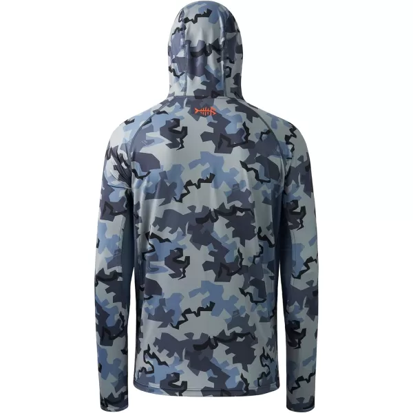 BASSDASH UPF 50 Mens Hunting Shirts with Mask Long Sleeve Camo Fishing HoodieRock