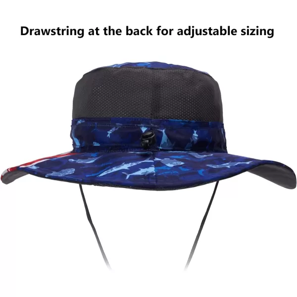 BASSDASH UPF 50 Sun Fishing Hat Water Resistant with Detachable Neck FlapAmericana