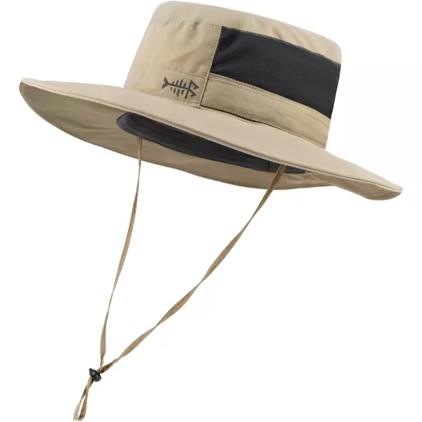 BASSDASH UPF 50 Sun Fishing Hat Water Resistant with Detachable Neck FlapKhaki