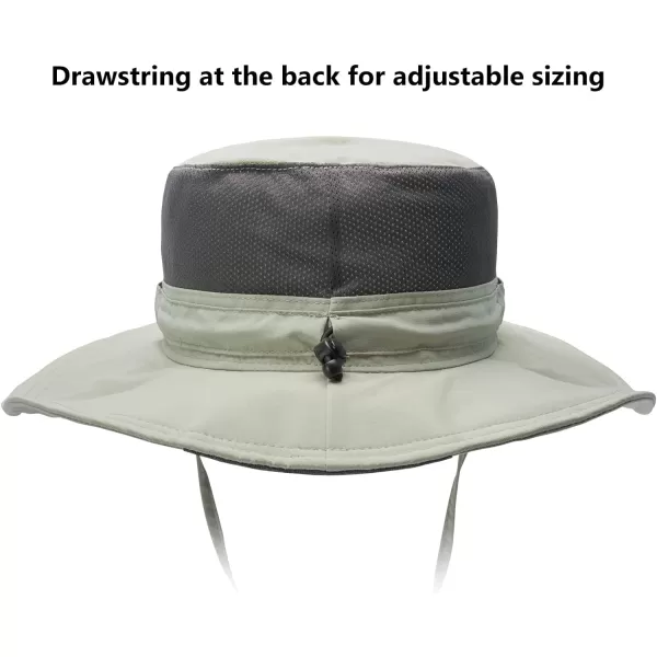 BASSDASH UPF 50 Sun Fishing Hat Water Resistant with Detachable Neck FlapPea Green