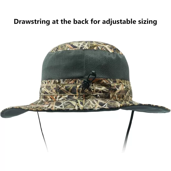 BASSDASH UPF 50 Sun Fishing Hat Water Resistant with Detachable Neck FlapReeds