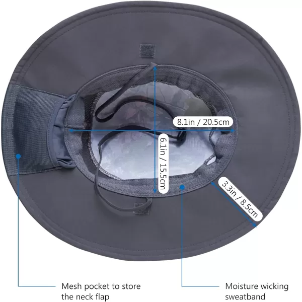BASSDASH UPF 50 Sun Fishing Hat Water Resistant with Detachable Neck FlapWoodland I