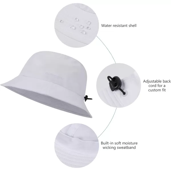 BASSDASH UPF50 Fishing Bucket Hat for Men Women Lightweight Water Resistant Packable Outdoor Summer Sun Hats FH13White