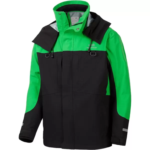 BASSDASH Valor Waterproof Fishing Jackets for Men Women Breathable Windproof Rain JacketGreen  Black